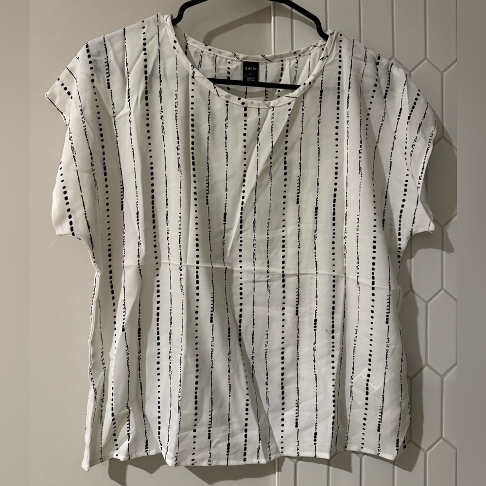 Black/White Work Blouse NEW